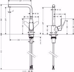 Picture of Hansgrohe Focus M41 Einhebel-Küchenmischer 280, 1jet, Mattschwarz , Art.Nr. : 31817670