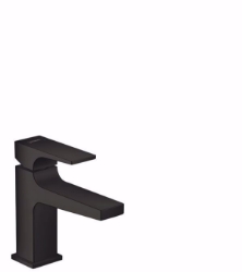 Picture of Hansgrohe Metropol Einhebel-Waschtischmischer 100 mit Hebelgriff und Push-Open Ablaufgarnitur für Handwaschbecken, Mattschwarz , Art.Nr. : 32500670