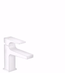 Picture of Hansgrohe Metropol Einhebel-Waschtischmischer 100 mit Hebelgriff und Push-Open Ablaufgarnitur für Handwaschbecken, Mattweiß , Art.Nr. : 32500700
