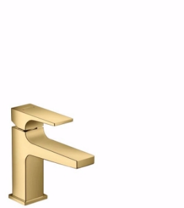 Picture of Hansgrohe Metropol Einhebel-Waschtischmischer 100 mit Hebelgriff und Push-Open Ablaufgarnitur für Handwaschbecken, polished gold-optic , Art.Nr. : 32500990