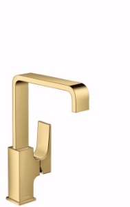 Picture of Hansgrohe Metropol Einhebel-Waschtischmischer 230 mit Hebelgriff, Schwenkauslauf und Push-Open Ablaufgarnitur, polished gold-optic , Art.Nr. : 32511990
