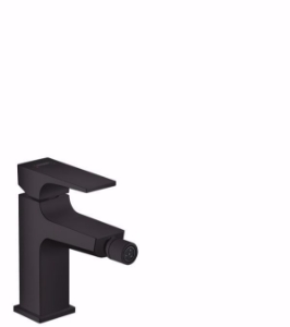 Picture of Hansgrohe Metropol Einhebel-Bidetmischer 100 mit Hebelgriff und Push-Open Ablaufgarnitur, Mattschwarz , Art.Nr. : 32520670