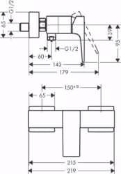 Picture of Hansgrohe Metropol Einhebel-Brausenmischer Aufputz mit Hebelgriff, Mattweiß , Art.Nr. : 32560700