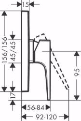 Picture of Hansgrohe Metropol Einhebel-Brausenmischer Unterputz mit Hebelgriff, Mattweiß , Art.Nr. : 32565700