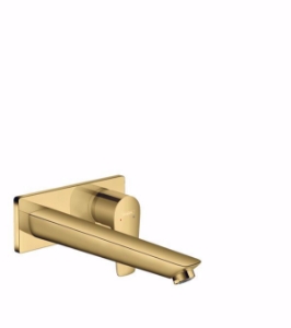 Picture of Hansgrohe Talis E Einhebel-Waschtischmischer Unterputz für Wandmontage mit Auslauf 22,5 cm, polished gold-optic , Art.Nr. : 71734990