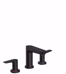 Picture of Hansgrohe Talis E 3-Loch Waschtischarmatur 100 mit Zugstangen-Ablaufgarnitur, Mattschwarz , Art.Nr. : 71733670