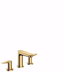 Picture of Hansgrohe Talis E 3-Loch Waschtischarmatur 100 mit Zugstangen-Ablaufgarnitur, polished gold-optic , Art.Nr. : 71733990