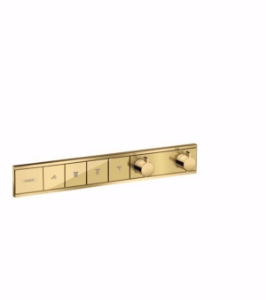 Picture of Hansgrohe RainSelect Thermostat Unterputz für 4 Verbraucher, polished gold-optic , Art.Nr. : 15382990