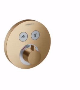 Picture of Hansgrohe ShowerSelect S Thermostat Unterputz für 2 Verbraucher, brushed bronze , Art.Nr. : 15743140