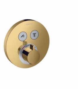 Picture of Hansgrohe ShowerSelect S Thermostat Unterputz für 2 Verbraucher, polished gold-optic , Art.Nr. : 15743990