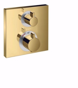Picture of Hansgrohe Ecostat Square Thermostat Unterputz für 2 Verbraucher, polished gold-optic , Art.Nr. : 15714990
