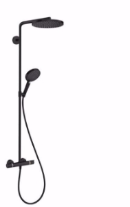 Picture of Hansgrohe Raindance Select S Showerpipe 240 1jet PowderRain mit Ecostat Comfort Thermostat, Mattschwarz , Art.Nr. : 27633670