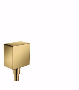 Picture of Hansgrohe FixFit Wandanschluss Square mit Rückflussverhinderer, polished gold-optic , Art.Nr. : 26455990