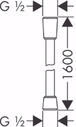Picture of Hansgrohe Isiflex Brausenschlauch 160 cm, Mattschwarz , Art.Nr. : 28276670