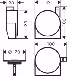 Picture of Hansgrohe Exafill S Fertigset Wanneneinlauf mit Ab- und Überlaufgarnitur, Mattschwarz , Art.Nr. : 58117670