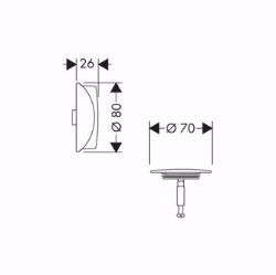 Picture of Hansgrohe Flexaplus Fertigset Ab- und Überlaufgarnitur, polished gold-optic , Art.Nr. : 58185990