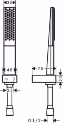 Picture of Hansgrohe Rainfinity Brausenhalterset 100 1jet mit Brausenschlauch 125 cm, Mattweiß , Art.Nr. : 26857700
