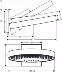 Picture of Hansgrohe Rainfinity Kopfbrause 360 3jet mit Wandanschluss, Mattweiß , Art.Nr. : 26234700