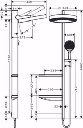 Picture of Hansgrohe Rainfinity Showerpipe 360 1jet Unterputz, Mattweiß , Art.Nr. : 26842700