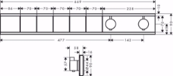Picture of Hansgrohe RainSelect Thermostat Unterputz für 5 Verbraucher, chrom , Art.Nr. : 15384000