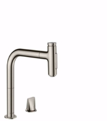 Picture of Hansgrohe Metris Select M71 2-Loch Einhebel-Küchenmischer 200, Ausziehbrause, 2jet, sBox, edelstahl finish , Art.Nr. : 73818800