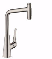 Picture of Hansgrohe Metris Select M71 Einhebel-Küchenmischer 320, Ausziehbrause, 2jet, edelstahl finish , Art.Nr. : 73820800
