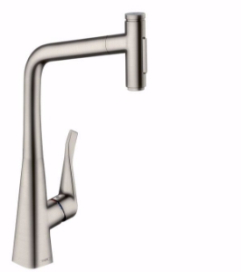 Picture of Hansgrohe Metris Select M71 Einhebel-Küchenmischer 320, Ausziehbrause, 2jet, edelstahl finish , Art.Nr. : 73820800