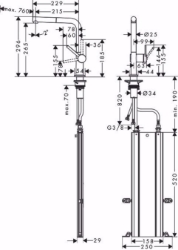 Picture of Hansgrohe Talis M54 Einhebel-Küchenmischer 270, Ausziehauslauf, 1jet, sBox, chrom , Art.Nr. : 72809000