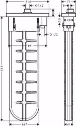 Picture of Hansgrohe sBox Fertigset square, chrom , Art.Nr. : 28010000