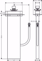 Picture of Hansgrohe sBox Wannen- und Fliesenrand Grundset, k.a. , Art.Nr. : 13560180