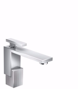 Picture of AXOR Edge Einhebel-Waschtischmischer 130 mit Push-Open Ablaufgarnitur - Diamantschliff, chrom , Art.Nr. : 46011000