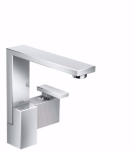 Picture of AXOR Edge Einhebel-Waschtischmischer 190 mit Push-Open Ablaufgarnitur - Diamantschliff, chrom , Art.Nr. : 46021000