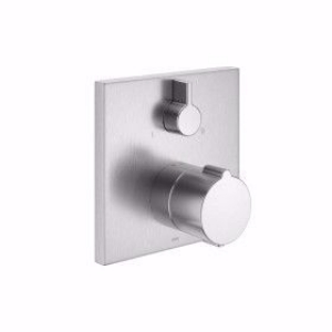 Picture of Wanne brushed steel Fertigmontageset mit Thermostat Funktionseinheit design, brushed steel,2Abgänge,BlueBox, Art.Nr. : 20.004.811.177