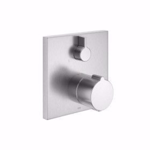 Picture of Dusche brushed steel Fertigmontageset mit Thermostat Funktionseinheit design, brushed steel, 1Abgang,BlueBox, Art.Nr. : 21.004.801.177