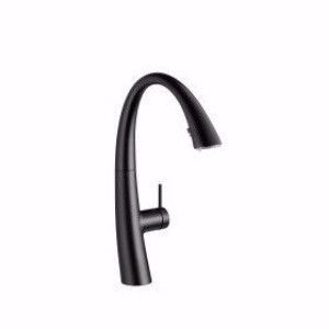 Picture of KWC ZOE Küche matt black A 215 Hebelmischer Ausziehbare Umstellbrause verdeckt ergonomische Auszugr, matt black, seitenbedient, Art.Nr. : 10.201.122.176FL