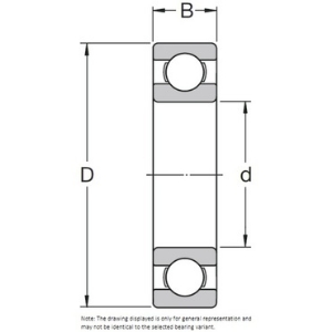 Picture of SKF Dünnringlager Beidseitig abgedichtet Serie FPX..-2RS1 Art. Nr. FPXU 608-2RS1