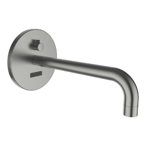 Picture of Laufen Armaturen - Elektronischer UP-Waschtischmischer mit Netzteil, mit IR-Sensoren, Ausladung 225 mm, Festauslauf, zu Simibox Standard & Simibox Light, PVD inox look , Art.Nr. : HF707024423000
