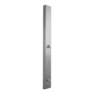 Picture of Laufen Armaturen - Duschpanel AP, mit mechanischem Mischer und Temperaturbegrenzung, Ausführung zur Ansteuerung durch Münzautomat oder externe elektronische Steuerung, Anschluss 1/2", Zuleitung 1/2" von der Decke, kann auf Wunschlänge gekürzt werden, Edelstahl , Art.Nr. : HF770346441060