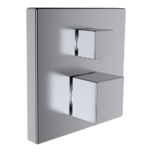 Picture of Laufen Armaturen - Fertigmontage-Set für thermostatischen 2-Griff UP-Duschenmischer, zu Simibox Standard & Simibox Light, PVD inox look , Art.Nr. : HF901176423000