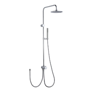Picture of Laufen Armaturen - Showerstation twin, mit Duschengleitstange, Regenbrause Ø 206 mm, Handbrause Arwa, -style uno, 2 Metallschläuche und Umsteller , Art.Nr. : HF981113100001
