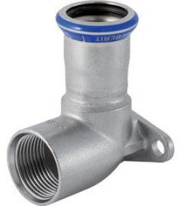 Bild von Geberit - Deckenwinkel 90° GEBERIT MAPRESS Wasser Edelstahl Rostfrei 1.4401 Pressindikator, d mm: 22, Rp: 3/4, L cm: 5.4, L1 cm: 5.1, l cm: 1, l1 cm: 1.6, Z cm: 3.3, Art.Nr. : 33407