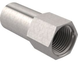 Picture of Geberit - Übergangsstücke GEBERIT MAPRESS Edelstahl Rostfrei 1.4401 mit Innengewinde und Einschubende, Rp 1/2 ", d mm: 108, Rp: 1/2, L cm: 13.4, H cm: 12.1, Art.Nr. : 33864