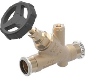 Picture of Geberit - Schrägsitz-Absperrbventile MAPRESS Oberteil vollständig durchströmt, DNV: 15, d mm: 18, D cm: 6, L cm: 9.5, L1 cm: 3.3, L2 cm: 9, Z cm: 1.1, Z1 cm: 4.5, Art.Nr. : 94883