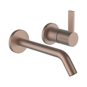 Picture of LAUFEN - KARTELL LAUFEN - Wandmischer zu Simibox 2-Point, Ausladung 175 mm, Festauslauf, PVD Rosegold gebürstet, Art.Nr. :H3113361681201