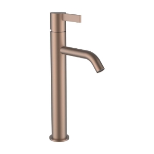 Picture of LAUFEN - KARTELL LAUFEN - Standsäulen-Waschtischmischer, Ausladung 125 mm, Festauslauf, ohne Ablaufventil, PVD Rosegold gebürstet, Art.Nr. :H3113381681201
