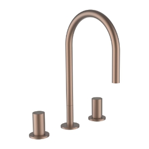 Picture of LAUFEN - KARTELL LAUFEN - 3-Loch Waschtischmischer, Ausladung 166 mm, Schwenkauslauf, ohne Ablaufventil, PVD Rosegold gebürstet, Art.Nr. :H3123331682201
