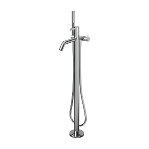 Picture of LAUFEN - KARTELL LAUFEN - Standsäulen-Bademischer zu Rohbauset, Ausladung 203 mm Festauslauf, mit Kunststoffschlauch 1250 mm, mit Handbrause TwinStick, Art.Nr. :H3213380041211