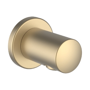 Bild von LAUFEN - SANITARY ACCESSORIES - Anschlussbogen, Ausladung 42 mm, mit Rückflussverhinderer, Vollmetall, PVD blassgold matt, Art.Nr. :HF504776462000