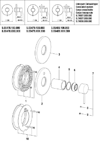 Picture of LAUFEN - HEBEL TWINPLUS SLIM d48 LAUFEN CHRO, Art.Nr. :WI570208100600