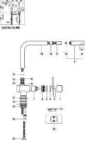 Picture of LAUFEN - ZUGAUSLAUF G3/8 TWIN SPT-MISCHER CHRO, Art.Nr. :WI968310100001